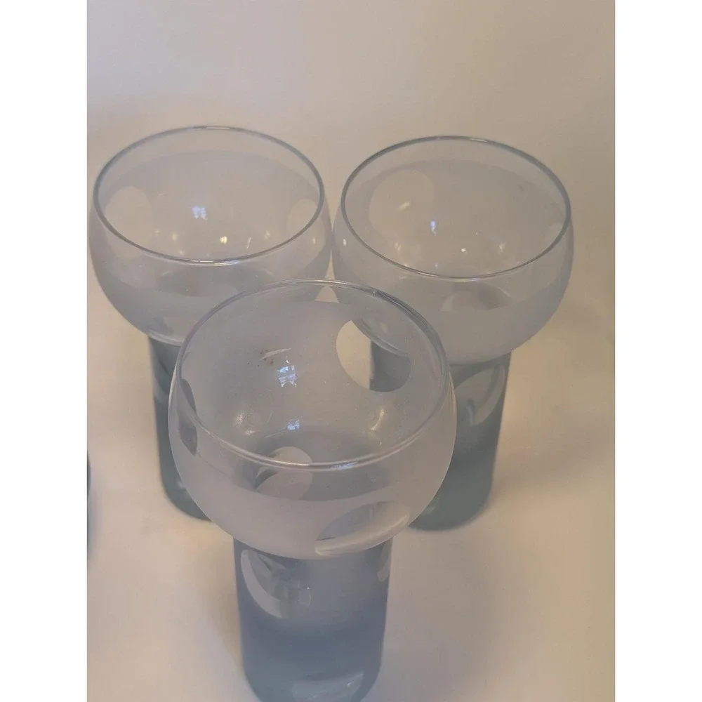 Vintage‎ Neodymium Alexandrite Glass Ice Bucket and 3 Tumbler Set Color Changing